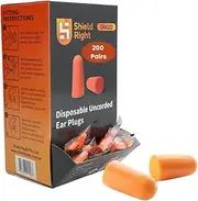 200 Pairs Ear Plugs, Uncorded, Individually Packaged, for Sleeping Hearing Protection Travel, Study, Concentration, Construction Site (Orange, One Size)