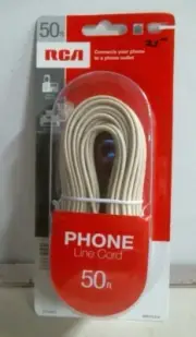RCA TP443R Phone Line Cord 50 Ft. Ivory FREE SHIPPING