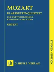 Study Score Mozart Clarinet Quintet A Major K581 Henrik Wiese Henle Urtext Book