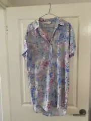 Peter Alexander Ladies Nightie Pale Blu Floral Small