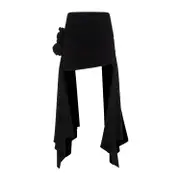 [Magda Butrym] Magda Butrym-Black Viscose Mini Skirt-Donna 34 FR