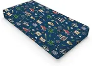Ocean Pirate Ship Skull Parrot Palm Trees Changing Pad Covers for Boys 32''x16'' Fun Boy's Nautical Nursery Fitted Diaper Change Table Sheets Mats Comfort Soft Breathable Cradle & Bassinet Sheets