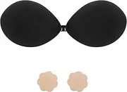 [ENEChuoLi] Strapless Bra Backless Adhesive Silicone Stick-on Seamless Push-up Invisible Bra for Low Back Dresses Wedding Gowns Prom Formal Events