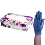 Sofeel Vinyl Low Powder Gloves 4.0g Small Blue HACCP Grade 100 Box x10