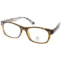 在飛比找momo購物網優惠-【ALAIN DELON】時尚百搭款眼鏡(琥珀棕-黑#AD2