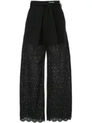Sir The Label Amelie Embroidered Pant Black Size 1