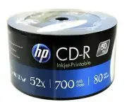 10 HP WHITE inkjet Printable Blank CD-R media 52X CD CD R not TDK LG iMation