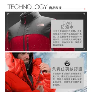 【美國 The North Face】最強保暖 ICON_經典配色透氣鵝絨外套/羽絨衣夾克 登山滑雪旅行_白黑_3C8D