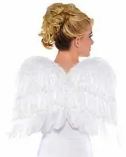 White Feather Angel Costume Wings