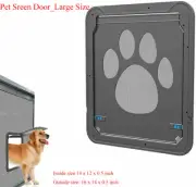 Pet Screen Door_Automatic Pet Window Cat/Dog Door Home Lock Mesh Gate_Large Size