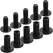 Mipcase 20 Set Screw Nut Clamp Nuts Screw Thread Gauge Button Head Socket Iron Black