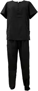 [APLVFFZH] Female Scrub Set Work Suit Nurse Workwear Top and Joggers Pants for SPA Cosmetology