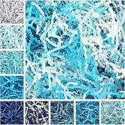 Zonon 10 Pack 300g Crinkle Cut Paper Shred Filler for Packing and Empty Basket Filler, Raffia Tissue Paper Stuffers Gift Boxes for Wrapping Party Supplies(Lake Color)