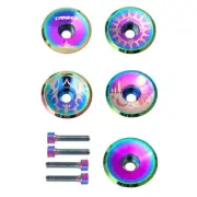 Oil Slick Headset Stem Top Cap Upgrade Your Bike's Look with Vibrant Colors