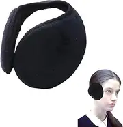 [HGNUT] Black Ear Muffs,Earmuffs for Women&Men,Suitable for protecting your ears in winter, Black, One Size