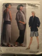 Vogue Pattern 1522 MISSES PETITE JACKET DRESS TOP PANTS SHORTS Sz 10 Perry Ellis