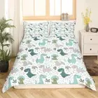 Bedding Set Cartoon Dinosaur Duvet Cover for Kids Boys Girls Cute Jungle Animal