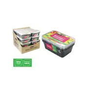 Top Chef Black Food Containers - Pack of 4 - 17x11.5x5.5cm - 750ml