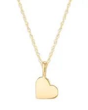 Moon & Meadow 14K Yellow Gold Heart Pendant Necklace, 18 - Exclusive