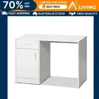 Computer Desk Drawer Cabinet White 100CM Home Office Furniture Study Works 00-WH