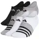 Adidas 2024女時尚美國進口厚襪黑灰白色隱形襪混搭6入組