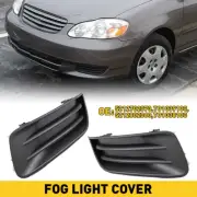 Fog Light Lamp Cover Pair Fit Fit 2003-2004 Driver&Passenger Toyota Corolla Side (for: Toyota)