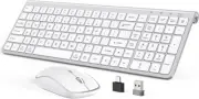 Upgraded Wireless Keyboard and Mouse, Ergonomic,Dustproof and Portable Wirele...