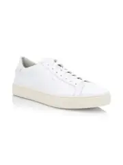 Santoni Jannas Gloria White Leather Sneakers Size 8D
