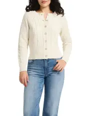 [Marcs] Kristie Cropped Cardigan in Shell
