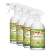 4 x Magic Stone Benchtop Anti-Bacterial Cleaner & Protector 500mL