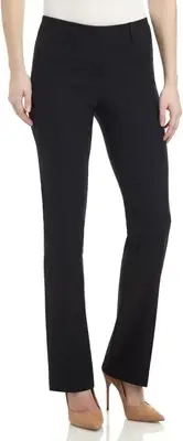 Rekucci Womens Ease Into Comfort Fit Barely Bootcut Stretch Pants 8, Black