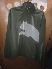 NEW Puma Train Big Cat Women Training Jacket Olive Size L