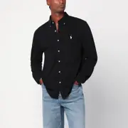 [Polo Ralph Lauren] Black featherweight mesh shirt M Black