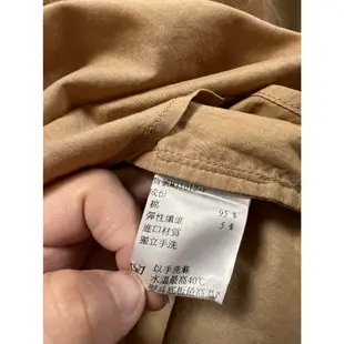 夏玉玲Shia Yu Lin設計師品牌  女大人淺咖啡七分袖上衣  大尺碼  size：XL