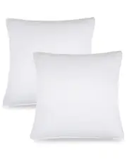 Superior Microfiber Square Hypoallergenic Down Alternative Decorative Euro Bed Pillow Inserts- Set