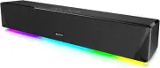 Bluetooth Computer Speakers with LED Lights & Powerful Bass - 3.5mm or Wireless