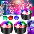 2Pcs LED Rotating Magic Disco Ball Light RGB DJ Party Lights Sound Activated