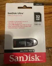 32GB Sandisk USB Flash Drive, New In Box