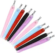 HAKIDZEL Essential Nail Care Tool 50pcs Plastic Handle Cuticle Forks Scissors Trimmers Nail Art Tool Kit
