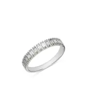 Bloomingdale's Fine Collection Diamond Baguette Anniversary Band in 14K White Gold, 0.33 tcw