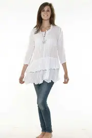 Ruffle Hem Tunic--NAM-JOSIE