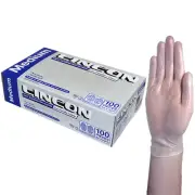 2 x Lincon Vinyl Examination Gloves, Recyclable, 6.0g, TGA 304989, ASTM Standar