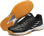 [GEXECEUSS] Men's Women's Badminton Shoes Lightweight Anti-Slip Tennis Table Tennis Shoes Low-Top Pickleball Volleyball Sneakers for Indoor Outdoor Court Training Shoe