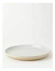 [Australian House & Garden] Esperance Wiped Edge Dinner Plate in White/Sand