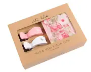 Emotion & Kids Muslin Wrap in Peony Rose with matching set of Pram Clips