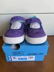 Stride Rite SR Greer Mary Jane Purple Suede Toddler Sandal NWB0 Size 4M