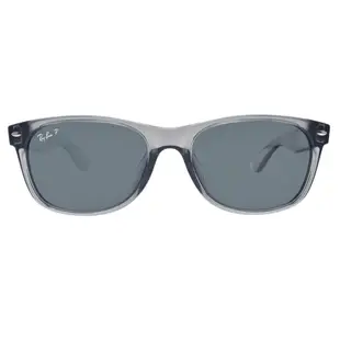 RayBan雷朋 New Wayfarer 偏光太陽眼鏡/透灰藍#RB2132F 64503R-55mm