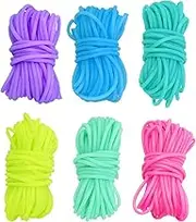 Bestewelry 32Yards Hollow Pipe Rubber Cords 2mm 6 Colors Hollow Tubing Rubber Pipes Knitting Barber Jewelry Cords with 1mm Hole for Knitting DIY Craft Jewelry Making Beading Bracelet
