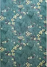 HDsticker, Self Adhesive Vinyl Vintage Floral Shelf Liner Contact Paper Peel and Stick Vintage Floral Wallpaper for Walls Cabinets Dresser Drawer Furniture Decal Removable,Dark Green, 17.7Inx117In