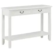 Console Table White 110x35x80 cm Wood
